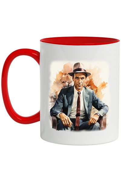 StoryGift Romania Mug With Frank Sinatra, Actor, Singer, Celebrity, Film, Music, Multicolor 330 ml,, With ,STG.