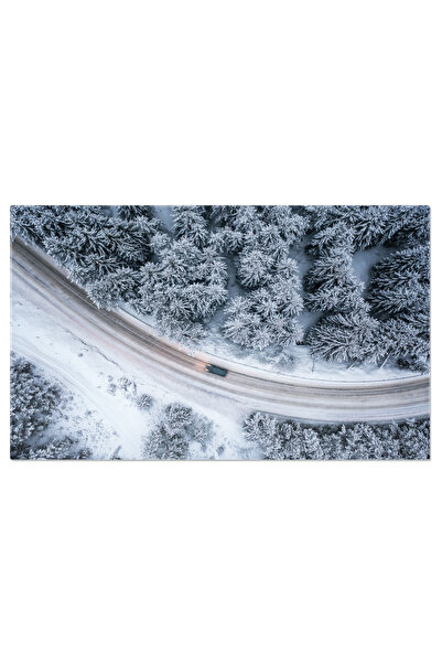 StoryGift Romania Tablou Canvas Calatorie De Iarna Cu Masina In Munti Si Zapada