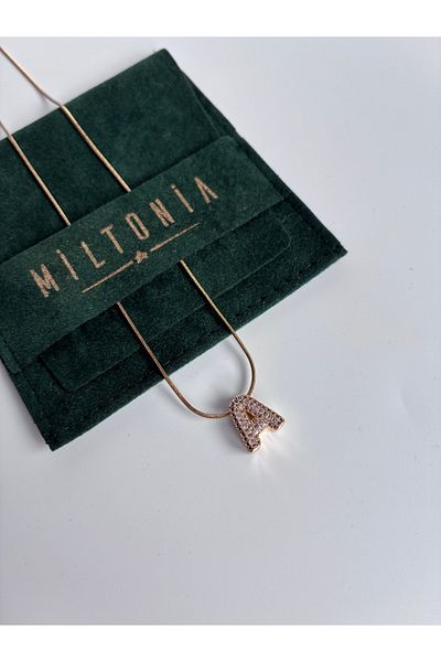 Miltonia Letter a Steel Anti-Tarnish Necklace