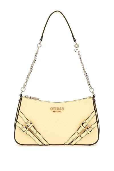 Guess BRAMINA TOP ZIP SHOULDER حقيبة كتف نسائية صفراء HWZG9636180-CSL