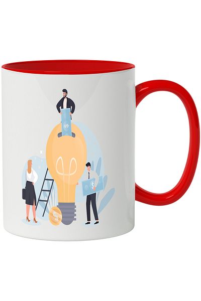 StoryGift Romania Mug With Investments, Start Up, Money, Financing, Business, Multicolor 330 ml, Wax, With,STG.