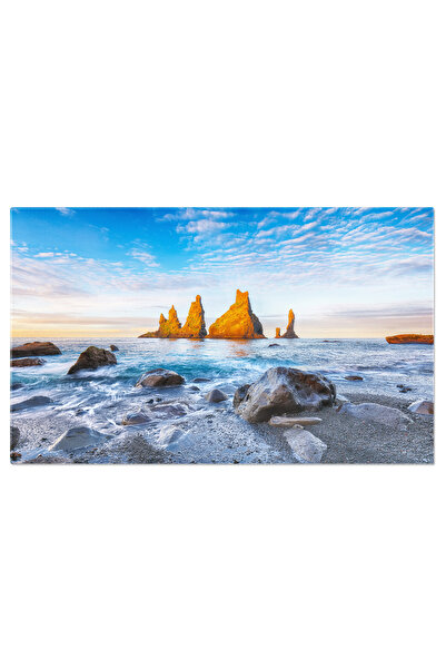 StoryGift Romania Tablou Canvas Frumusetea Naturala A Stancilor Troll Toes Apa, Cer, Plaja, Vara, Calatorie. 986