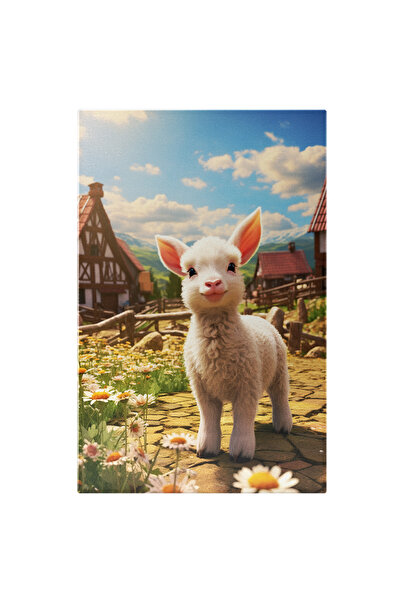 StoryGift Romania Tablou Canvas: Miel Și Flori De Câmp La Fermă- Animal Domes...