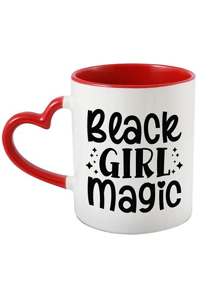 StoryGift Romania Mug for a black girl with the text "Black girl magic" - the magic of the black girl, With ,STG.