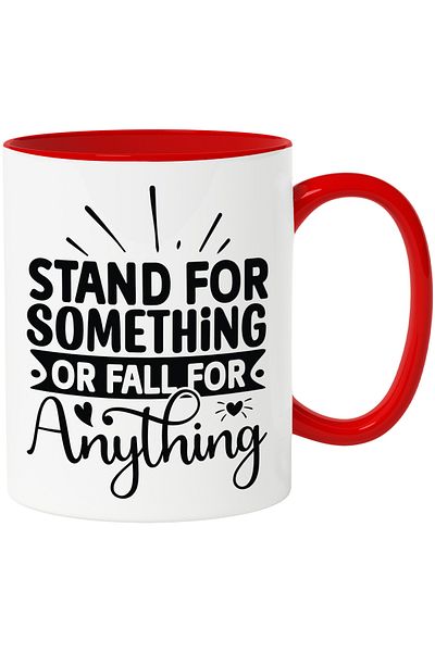 StoryGift Romania Mug with hearts and a message that encourages you to believe in something/represent something with , With ,STG.