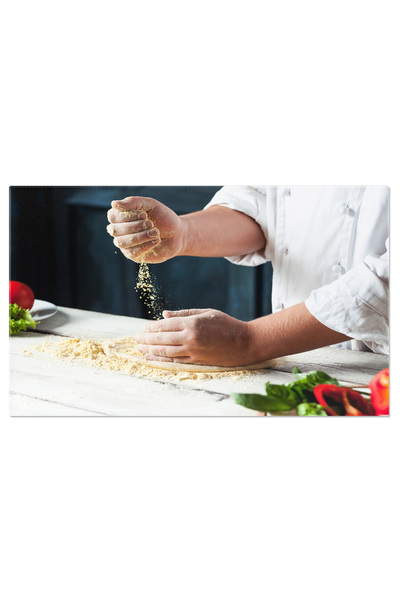 StoryGift Romania Tablou Canvas: Bucuria Gatitului - Chef, Pizza, Culinar, Preparat Delicios