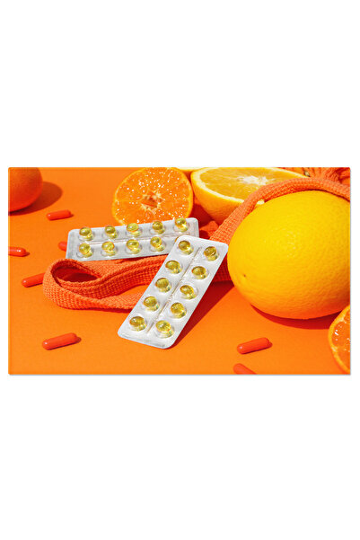 StoryGift Romania Tablou Canvas Optiune Nutritionala Vitamina C In Tablete, A...