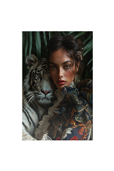 StoryGift Romania Tablou Canvas Tigrul Alb Cel Mai Bun Animal De Companie A F...