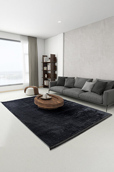 SEVENHILL Dream 4003 Antrasit Yumuşak Tüylü Kaymaz Tabanlı Halı