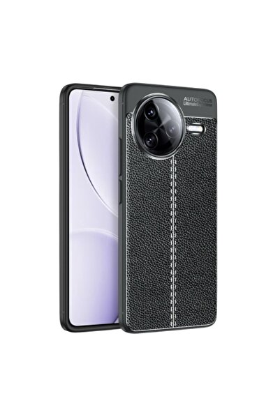 Gpack Xiaomi Poco F7 Ultra uyumlu Kılıf Niss Silikon Deri Görünümlü Siyah