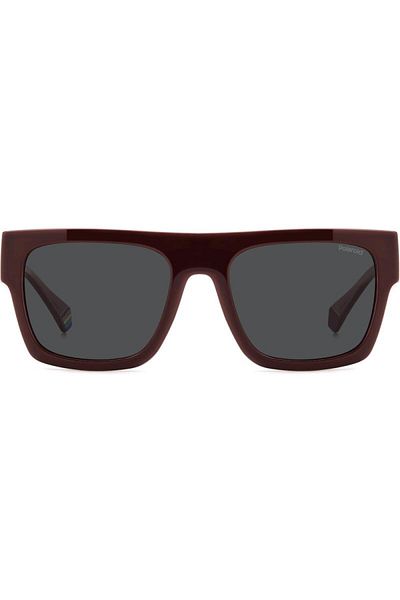 Polaroid Polarized Sunglasses Men Polaroid PLD 6224/S/X LHF/M9, Plastic, Burgundy, 54 mm