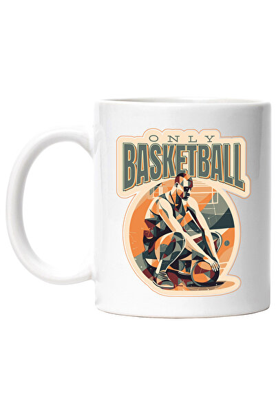 StoryGift Romania Cana Cu Mesaj In Engleza Only Basketball, Minge, Jucator, S...