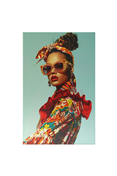 StoryGift Romania Tablou Canvas Model De Revistă Feminin Îmbrăcat Haine Color...