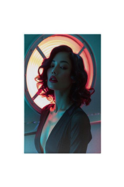 StoryGift Romania Tablou Canvas: O Roscata Cu Bluza Neagra Pe Un Vas- Senzual...