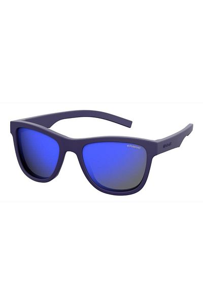 Polaroid Boys' Polaroid PLD 8018/S CIW/JY Polarized Sunglasses, Plastic, Blue, 47 mm