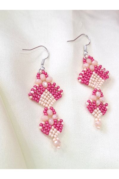 İPAR AKSESUAR SAND BEADS EMBROIDERY HANDMADE EARRING