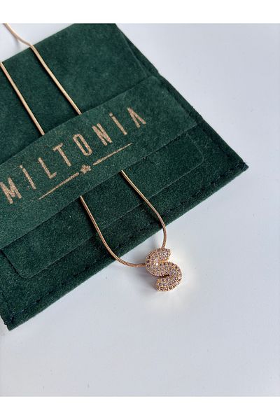 Miltonia Letter S Steel Anti-Tarnish Necklace