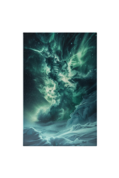 StoryGift Romania Tablou Canvas: Peisaj Fabulos De Iarnă Cu Zăpadă Și Cer Car...