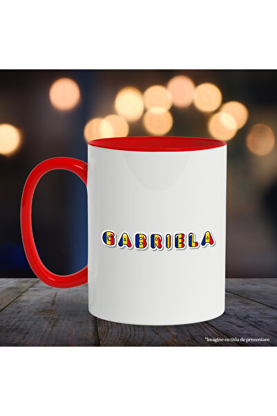 StoryGift Romania Mug With Name Gabriela, Romania, Supporter, Romanian Flag, Patriot, 330ml, Ce, Cu, STG.