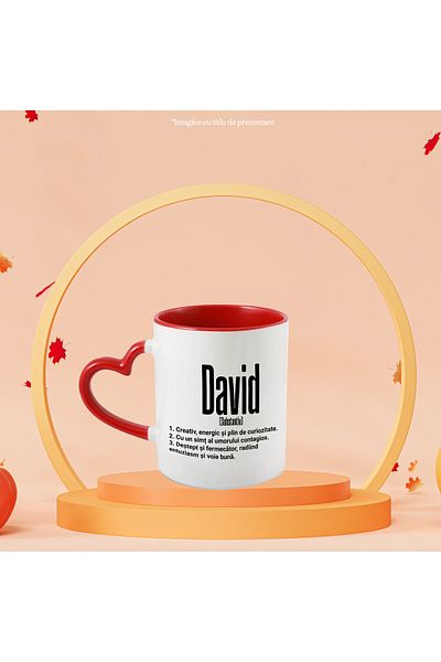 StoryGift Romania Cana Cu Numele David, Cu Mesaj Motivational, Creativ, Energic, Curios, Destept, , Cu ,stg
