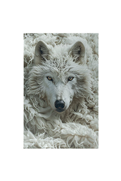 StoryGift Romania Tablou Canvas: Lupul Alb Cu Ochi Fermecatori Inconjurat De ...