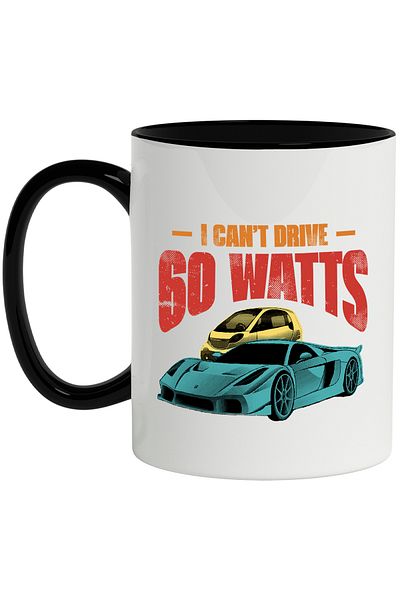 StoryGift Romania Mug With Message In English I Can’t Drive 60 Watts, Cars, Sport, Smart, Multicolor, With ,STG.