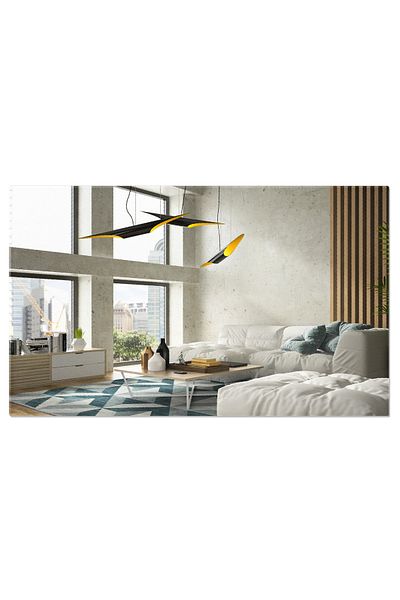 StoryGift Romania Tablou Canvas - Ambient Modern Si Confortabil In Apartament Cu Elemente De Iluminat