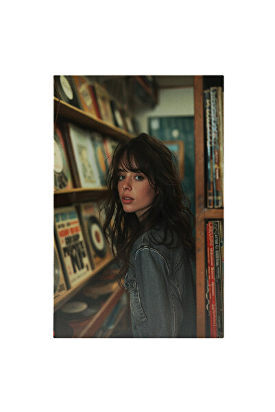 StoryGift Romania Tablou Canvas: Adolescentă În Arhivă Muzicală- Portret Și F...