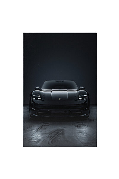 StoryGift Romania Tablou Canvas Masina De Lux Neagra Porsche Taycan Intr-o In...