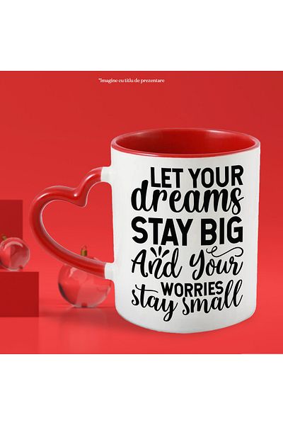 StoryGift Romania Mug with a motivational message that urges you to let your dreams remain great, With,STG.