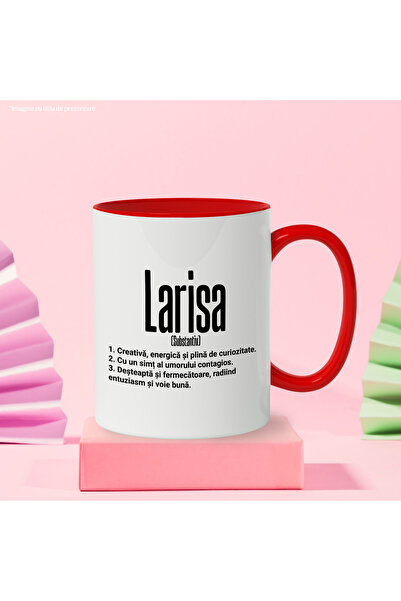 StoryGift Romania Mug With The Name Larisa, And Motivational Message, Creative, Smart, Curious, Amu, With, STG.