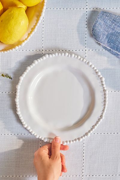 Karaca Perla Melamine Pasta Plate 23 cm White