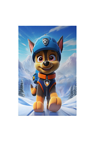 StoryGift Romania Tablou Canvas 70 X 50cm Peisaj De Iarnă Și Personaj Cățel- ...