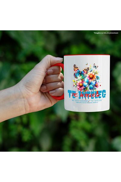 StoryGift Romania Mug You Are Not Alone - I Understand You, Butterflies, Hope, 330ml, Ceramic with Ro Handle, With ,STG