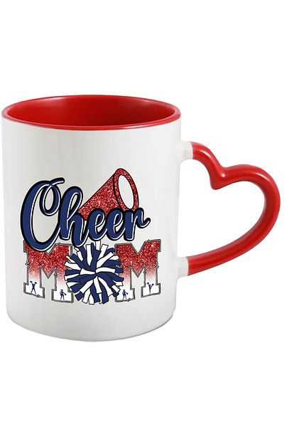 StoryGift Romania Mug with the message "Cheer", encouragement, cheerleading, dance, illustration, sport with Handle, With, STG.