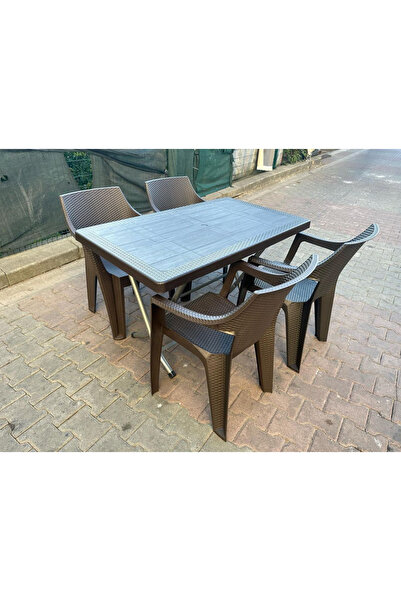 RomanoSet Plastik Romanoset Rattan Efektli 70x120 Cm Katlanır Balkon Ve Bahçe...
