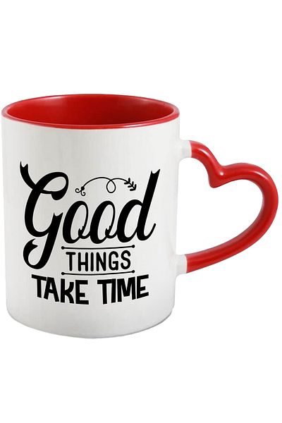 StoryGift Romania Mug with the text in English "Good things take time" - good things take time, With ,STG.