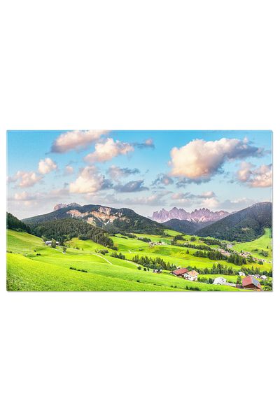StoryGift Romania Tablou Canvas Arhitectura Colorata In Tirolul Italian Din Santa Maddalena Italia, Var, Sat, Cas