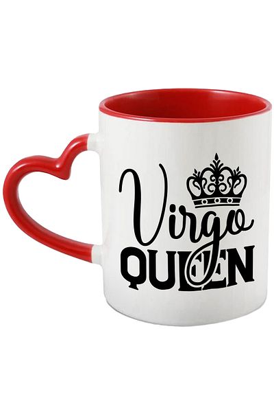 StoryGift Romania Mug with Virgo zodiac sign, illustration, zodiac sign, astrology, symbol, sign, queen, chorus, With, STG.