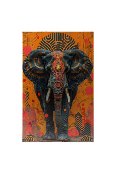 StoryGift Romania Tablou Canvas Elefantul Pictat Animalul Simbolic Al Culturi...