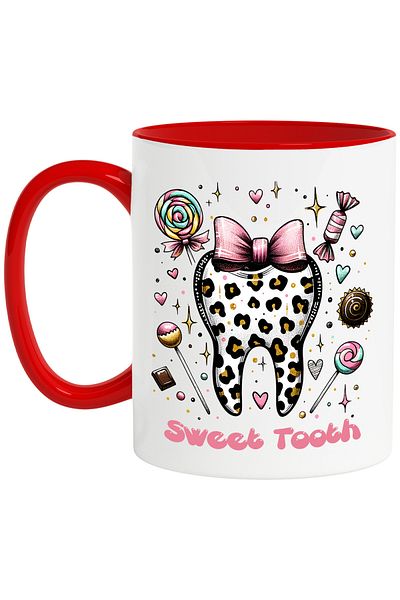 StoryGift Romania Mug with the message "Sweet tooth", profession, illustration, work, dedication, passion, d, With ,STG.