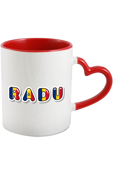 StoryGift Romania Cana Cu Numele Radu, Romania, Suporter, Steagul Romaniei, P...