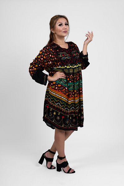AtelierModa Women's long cotton dress