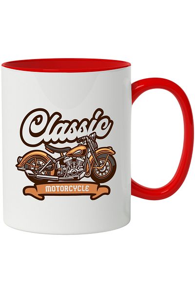 StoryGift Romania Mug With Message In English Classic Motorcycle, Ribbon, Multicolor 330 ml, Ceramics, With ,STG.
