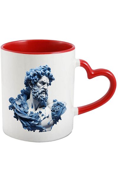 StoryGift Romania Cup with a statue from Greece | illustration | Zeus | mythology | power | a little su, With ,STG.