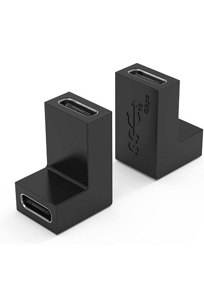 Generic Set de 2 convertoare audio/video USB C la USB C Generic, metal/plastic, negru/argintiu