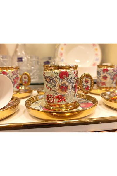 ACAR Oskar 6 Piece Green Coffee Cup Set