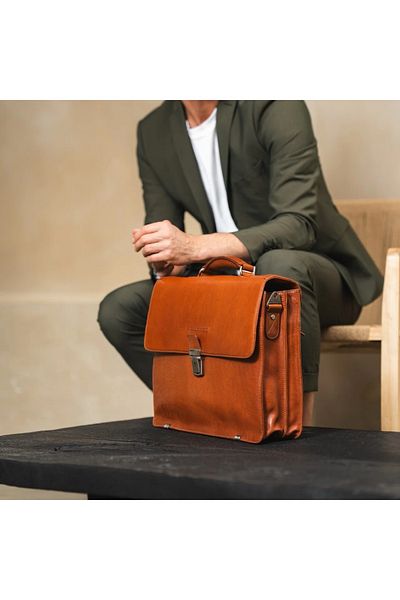The Chesterfield Brand Servieta pentru acte si laptop 15 inch, The Chesterfield Brand, Salvatore, piele naturala