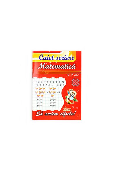 Arhi Design "LET'S WRITE NUMBERS" math notebook 5-7 years old, 3 PCS/SET