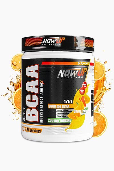 NOWUP NUTRITION Bcaa 4:1:1 Muscle Effect Amino Acid / Citrus Fruit Flavored – 360 Gr. / 60 Services